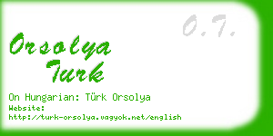 orsolya turk business card